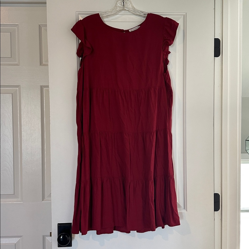 Elegant Burgundy Dress